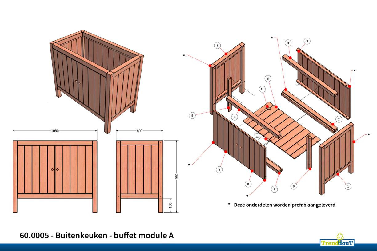 60.0005-douglas-buitenkeuken-montagehandleiding-tekening-BUFFET-A