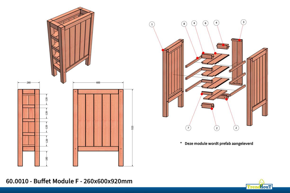 60.0010---Buffet-Module-F---260x600x920mm