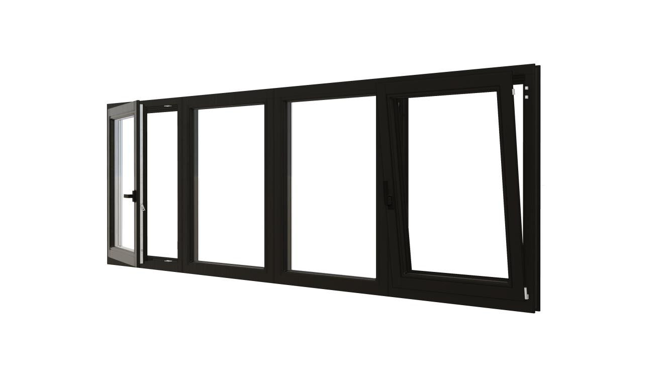 54.0251-Houten-zwart-raam-kozijnen-hardhouten-draai-kiepraam-4-vakken-vast-draaikiepramen-Trendhout